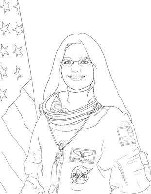 Kalpana Chawla coloring page